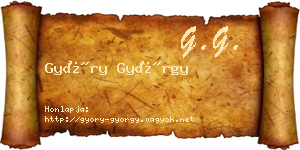 Győry György névjegykártya