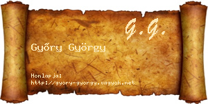 Győry György névjegykártya